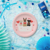 Hunde in Liebe Pappteller (Party)