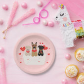 Hunde in Liebe Pappteller (Party)