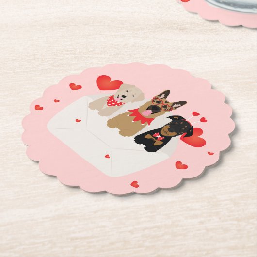 Hunde in Liebe Untersetzer (angewinkelt)