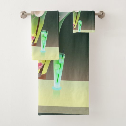 Hunde in Retro-Bar Badhandtuch Set (Insitu)