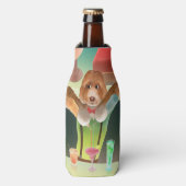 Hunde in Retro-Bar Flaschenkühler (Flaschenvorderseite)