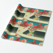 Hunde in Retro-Bar Geschenkpapier (Ungerollt)