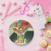 Hunde in Retro-Bar Pappteller (Party)