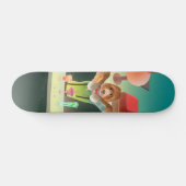 Hunde in Retro-Bar Skateboard (Horizontal)