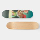 Hunde in Retro-Bar Skateboard (Horizontal)