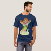Hunde in Retro-Bar T-Shirt (Vorne ganz)