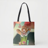 Hunde in Retro-Bar Tasche (Vorderseite)