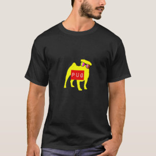 Hunde in Retro-Sonnenbrille Mops T-Shirt