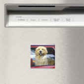 Hunde in rotem Autofenster Magnet (In Situ (Geschirrspüler))