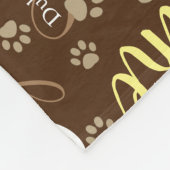 Hunde in "Style braune Pfoten" Fleecedecke (Ecke)