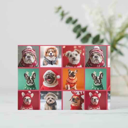 Hunde in Sweaters Danke Karte (Stehend Vorderseite)