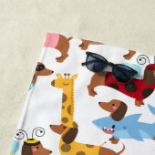 Hunde in verschleierten Halloween-Dackeln Strandtuch (Beispiel)