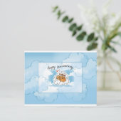 Hunde in Wolken Postkarte (Stehend Vorderseite)