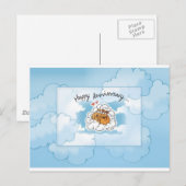Hunde in Wolken Postkarte (Vorne/Hinten)