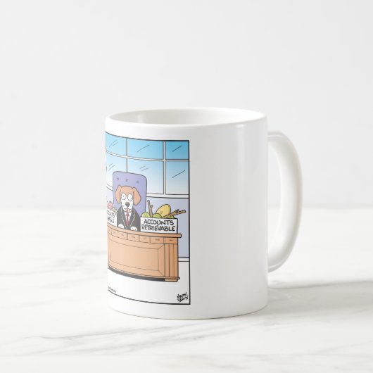 Hunde-Inbox- und Postausgangsbuchhaltung Kaffeetasse (VorderseiteRechts)
