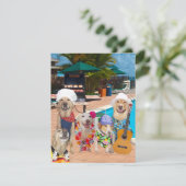 Hunde individuell gestaltbare Schwimmbecken Party/ Einladung (Stehend Vorderseite)