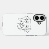 Hunde iPhone 16 Hülle - modernes minimalistisches  (Rückseite (Horizontal))