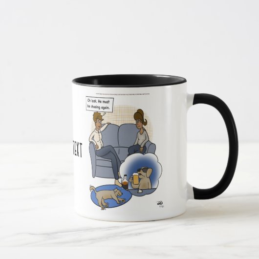 Hunde jagen Dream Tasse (Rechts)