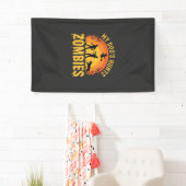 Hunde jagt Zombies Halloween-Design Banner (Insitu)