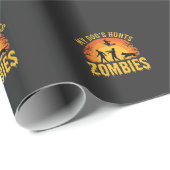 Hunde jagt Zombies Halloween-Design Geschenkpapier (Rolleneckpunkt)