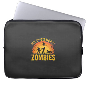 Hunde jagt Zombies Halloween-Design Laptopschutzhülle