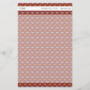 Hunde Jahr2018 Muster Personalisiert Stationery Briefpapier