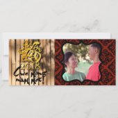 Hunde Jahr 2018 Foto Rahmen Gruß in Vietnamesisch Einladung (Vorderseite)