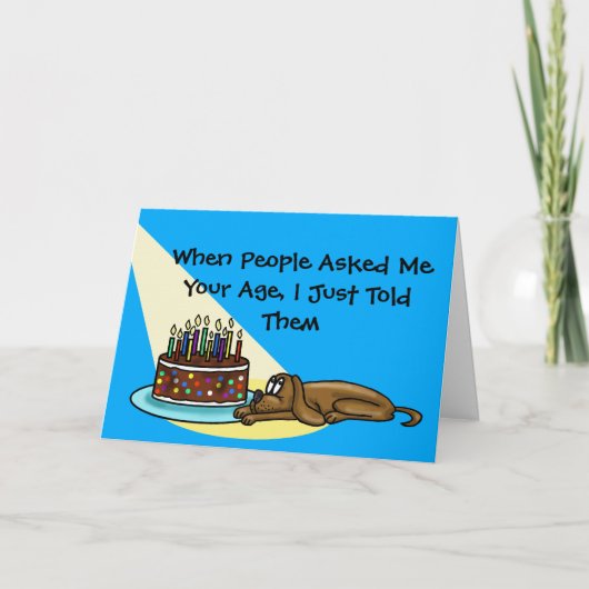 Hunde Jahre Funny Birthday Card Karte (Vorderseite)