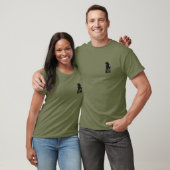 Hunde- K9 führt den Weisen-T - Shirt mit US-Flagge (Unisex)