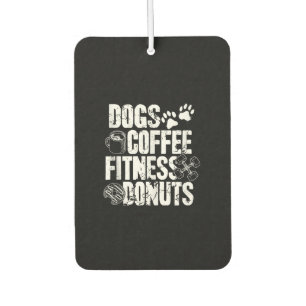 Hunde Kaffee Ness Donuts Gym Feinschmecker Workout Autolufterfrischer