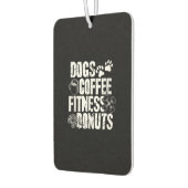 Hunde Kaffee Ness Donuts Gym Feinschmecker Workout Autolufterfrischer (Links)