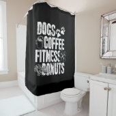 Hunde Kaffee Ness Donuts Gym Feinschmecker Workout Duschvorhang (Beispiel)