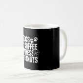 Hunde Kaffee Ness Donuts Gym Feinschmecker Workout Kaffeetasse (VorderseiteRechts)