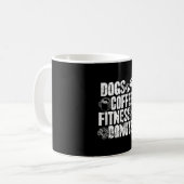 Hunde Kaffee Ness Donuts Gym Feinschmecker Workout Kaffeetasse (Vorderseite Links)