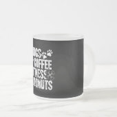 Hunde Kaffee Ness Donuts Gym Feinschmecker Workout Mattglastasse (VorderseiteRechts)