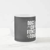 Hunde Kaffee Ness Donuts Gym Feinschmecker Workout Mattglastasse (Vorderseite Links)