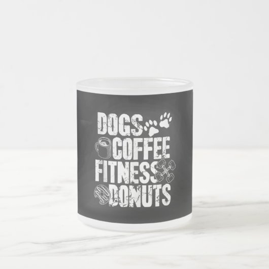 Hunde Kaffee Ness Donuts Gym Feinschmecker Workout Mattglastasse (Mittel)