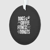 Hunde Kaffee Ness Donuts Gym Feinschmecker Workout Ornament (Vorderseite)
