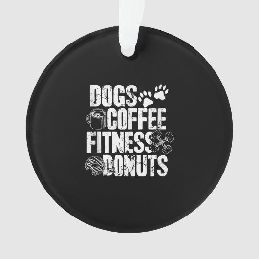 Hunde Kaffee Ness Donuts Gym Feinschmecker Workout Ornament (Vorderseite)