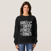 Hunde Kaffee Ness Donuts Gym Feinschmecker Workout Sweatshirt (Vorne ganz)