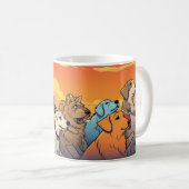 Hunde Kaffee-Tasse Kaffeetasse (VorderseiteRechts)
