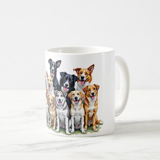 Hunde Kaffeetasse (VorderseiteRechts)