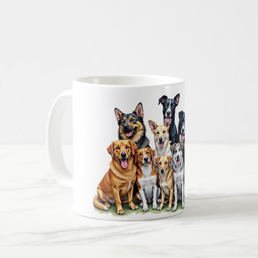 Hunde Kaffeetasse (Vorderseite Links)
