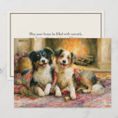 Hunde Kamin Weihnachten (Vorne/Hinten)