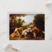 Hunde kämpfen (von Frans Snyders) Karte (Vorderseite/Rückseite Beispiel)