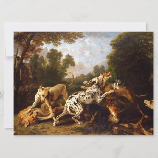 Hunde kämpfen (von Frans Snyders) Karte (Vorderseite)