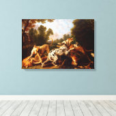 Hunde kämpfen (von Frans Snyders) Leinwanddruck (Insitu (Holzboden))