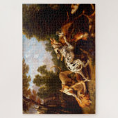 Hunde kämpfen (von Frans Snyders) Puzzle (Vertikal)