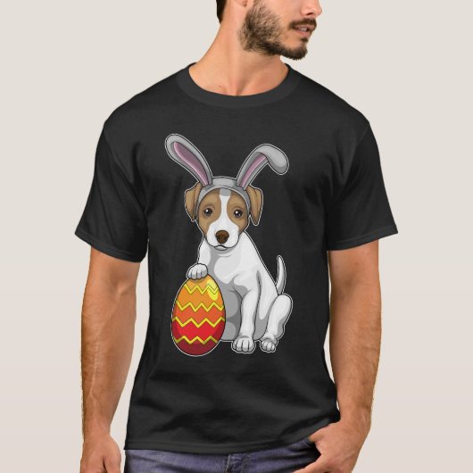 Hunde-Kaninchen Osterei T-Shirt (Vorderseite)