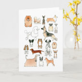 Hunde Karte (Gelbe Blume)